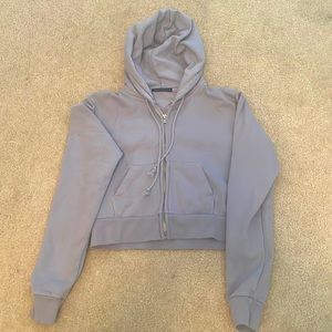 Brandy Melville periwinkle cropped Zip-up!!
